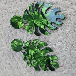 Tropical Leaf Earrings